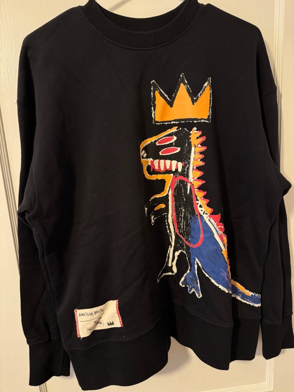JEAN-MICHEL BASQUIAT PEZ DISPENSER PRINTED CREWNECK